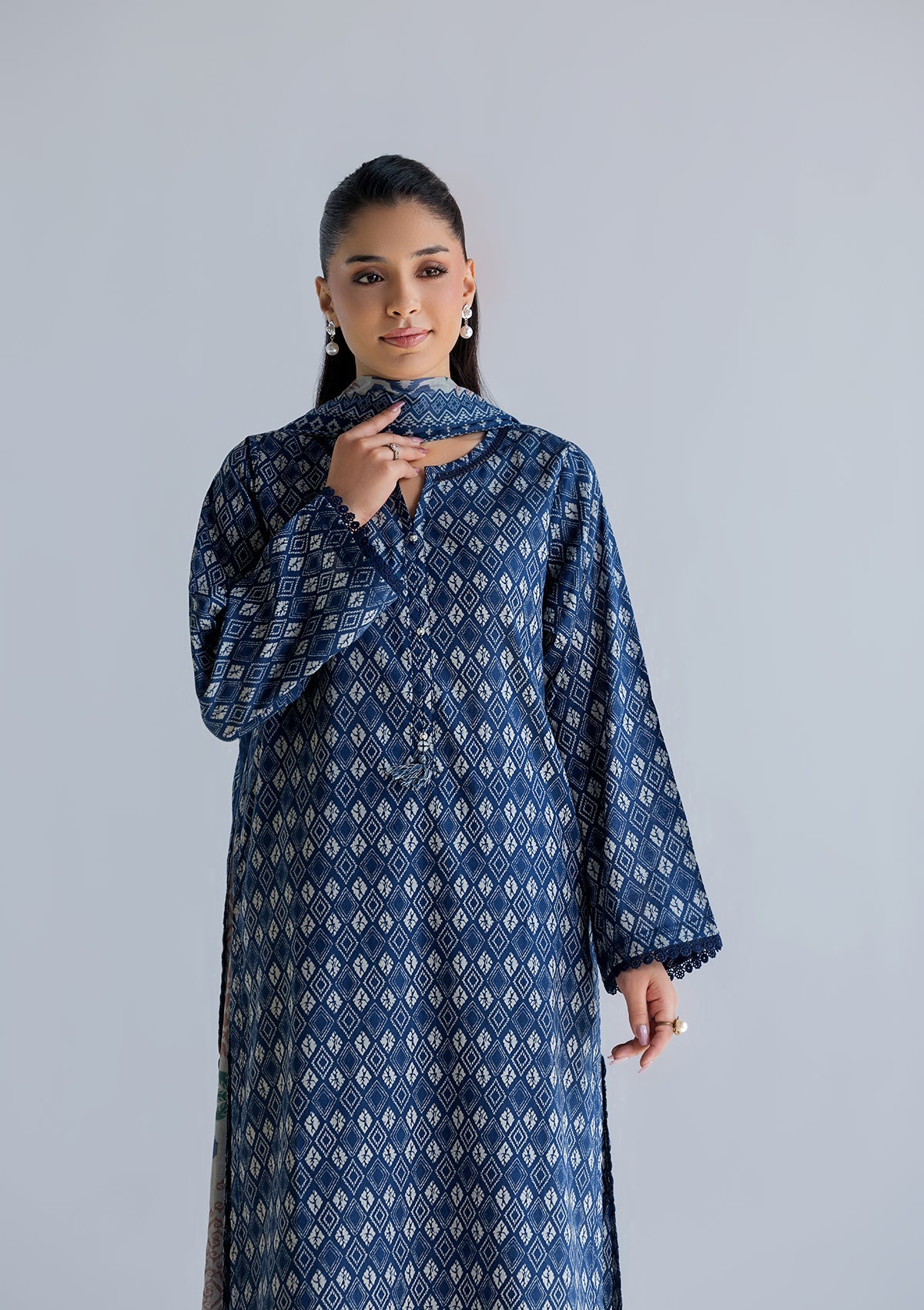 PRINTED LAWN BT006760-BLU