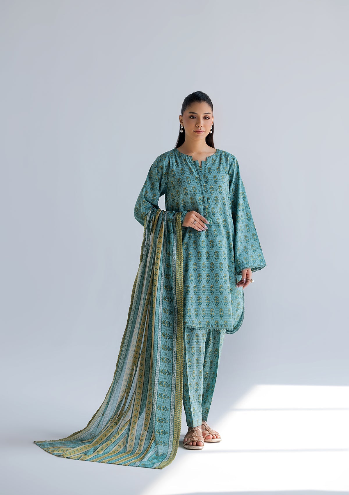 PRINTED LAWN BT006760-LGR
