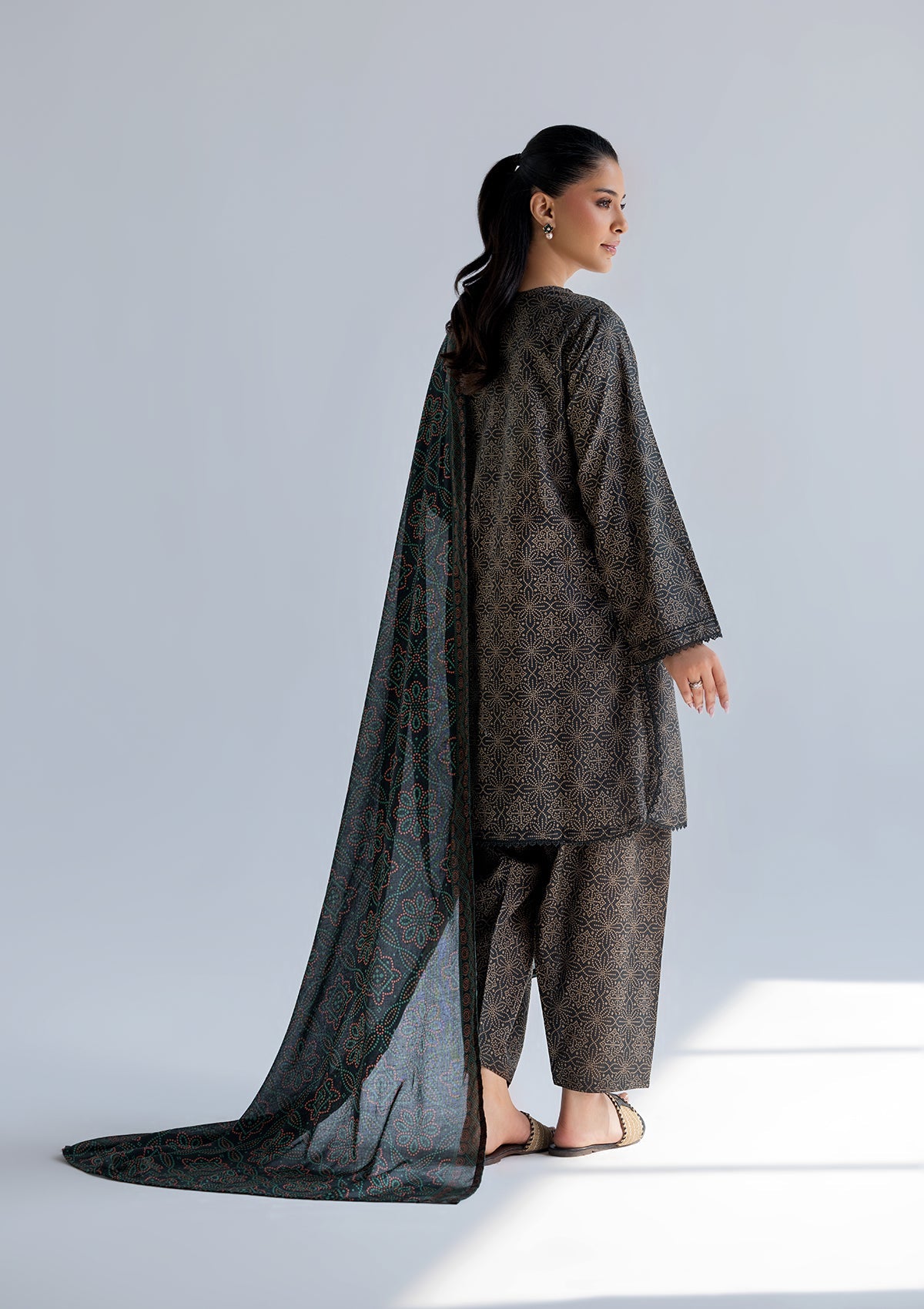 PRINTED LAWN BT006760-BLK