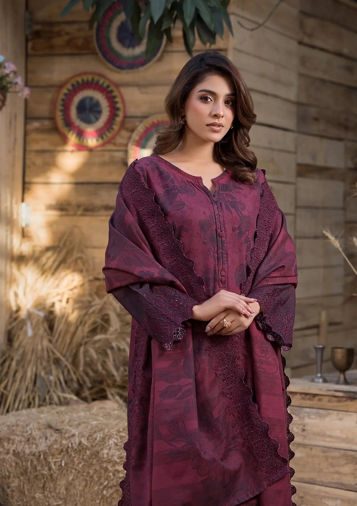 EMBROIDERED Lawn BT006898-MRN