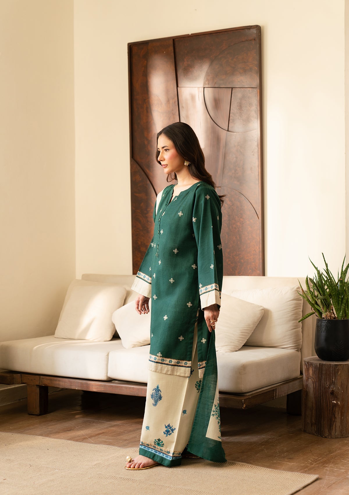 PRINTED KHADDAR BT006966-GRN