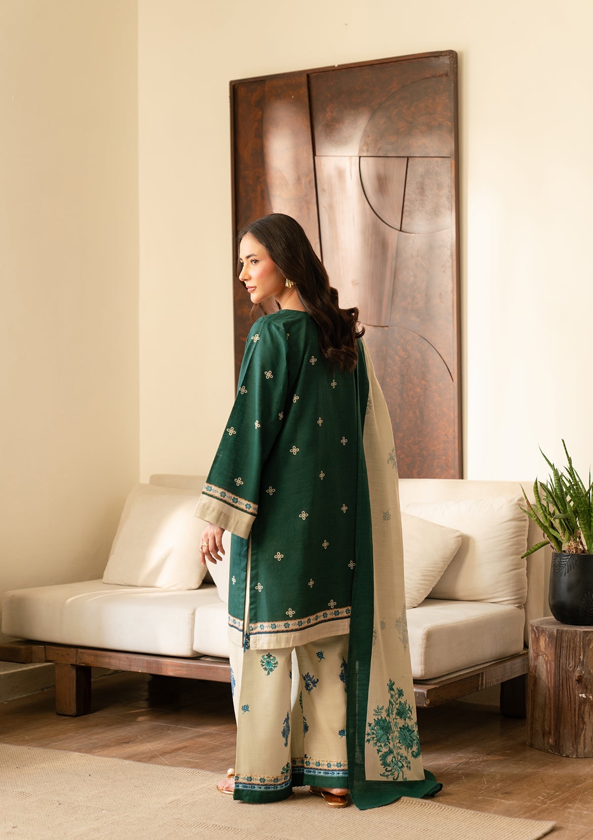 PRINTED KHADDAR BT006966-GRN
