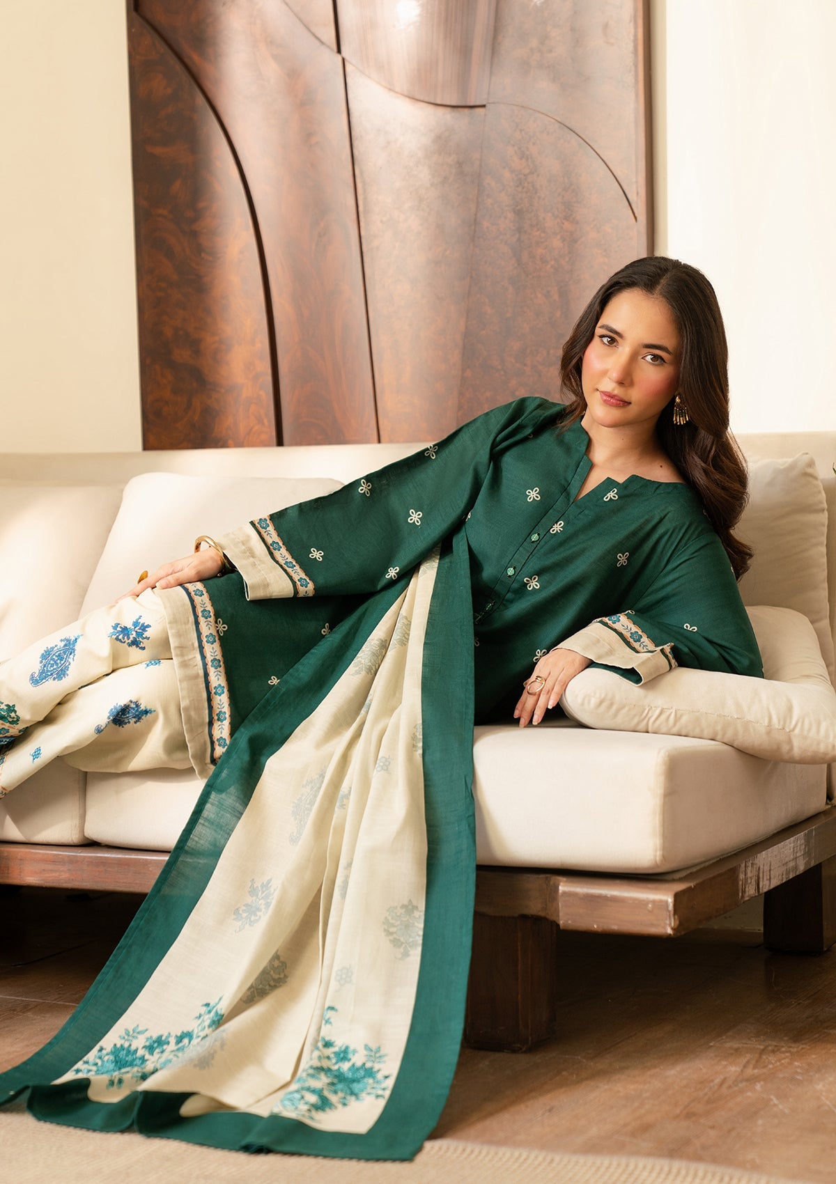 PRINTED KHADDAR BT006966-GRN