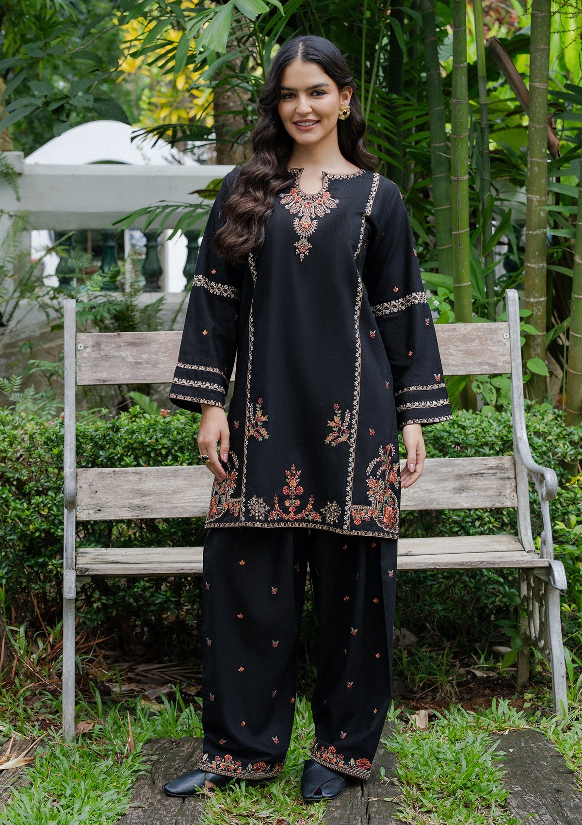 Embroidered Khaddar BT006982-BLK