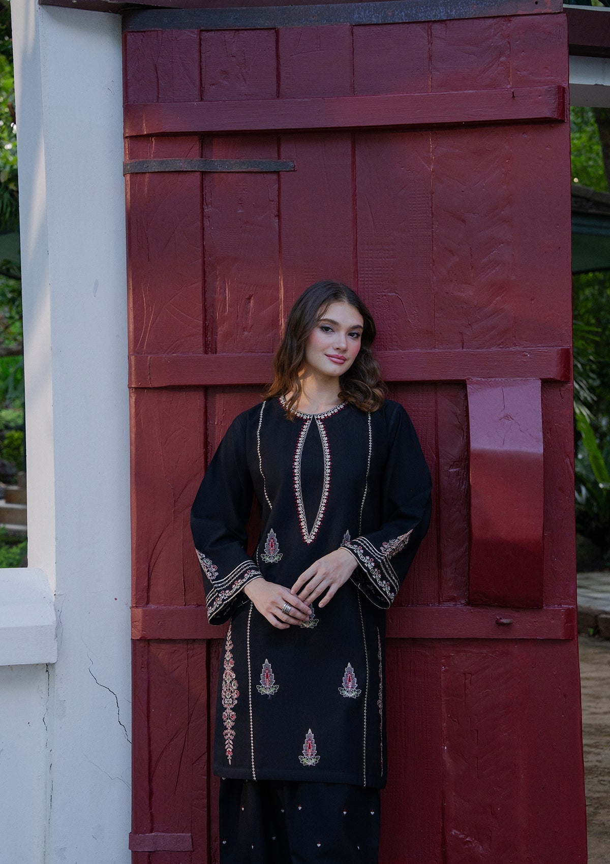 Embroidered Khaddar BT006931-BLK