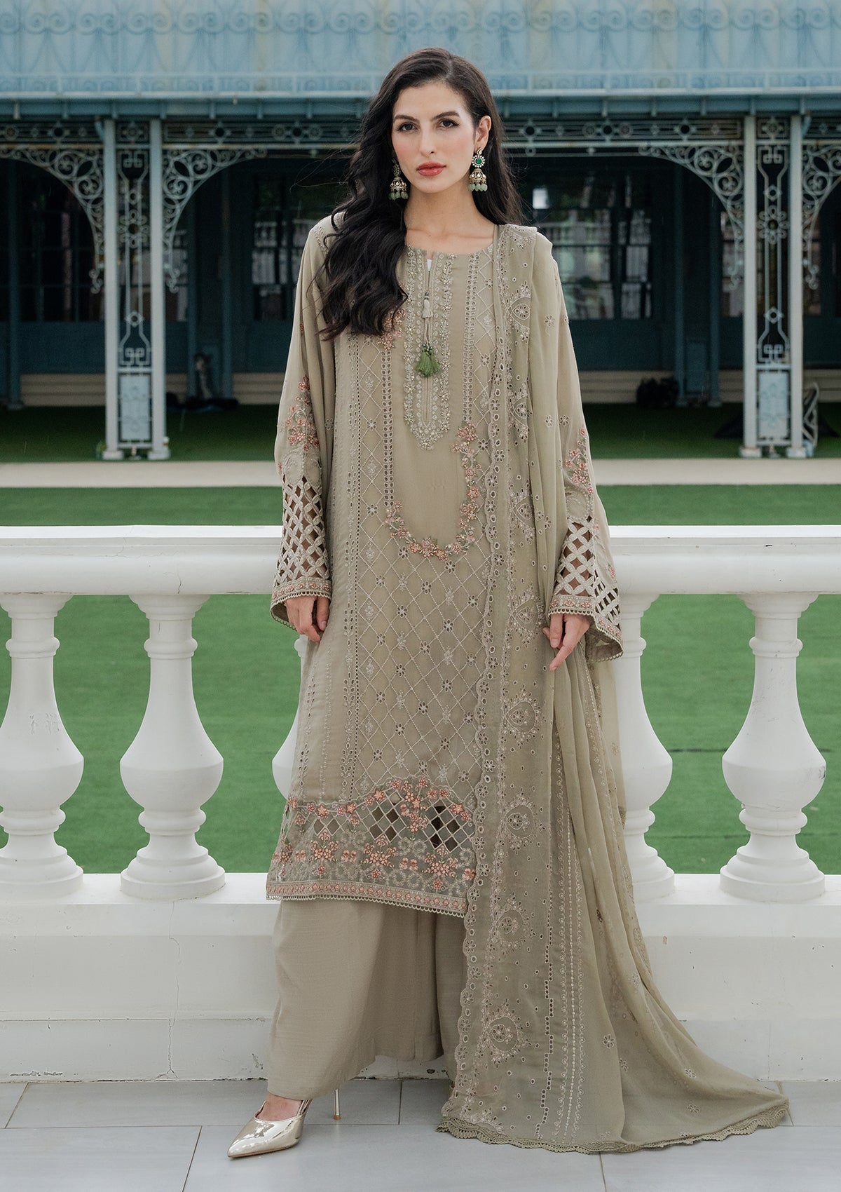 Embroidered Chiffon BT006979-BRW
