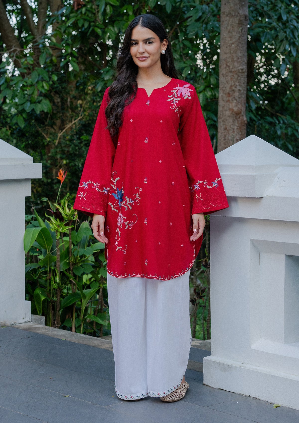 Embroidered Khaddar BT006982-RED