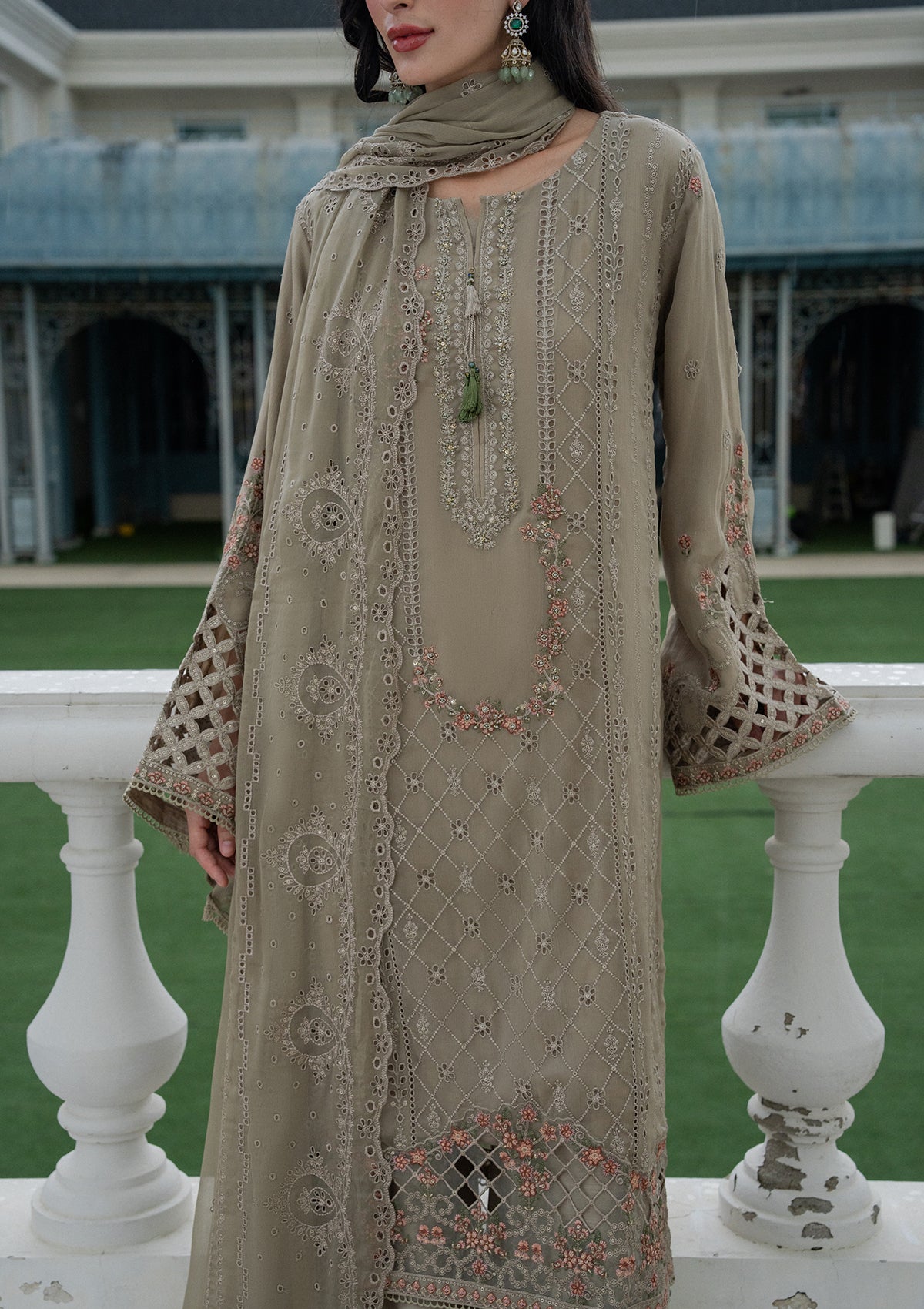 Embroidered Chiffon BT006979-BRW