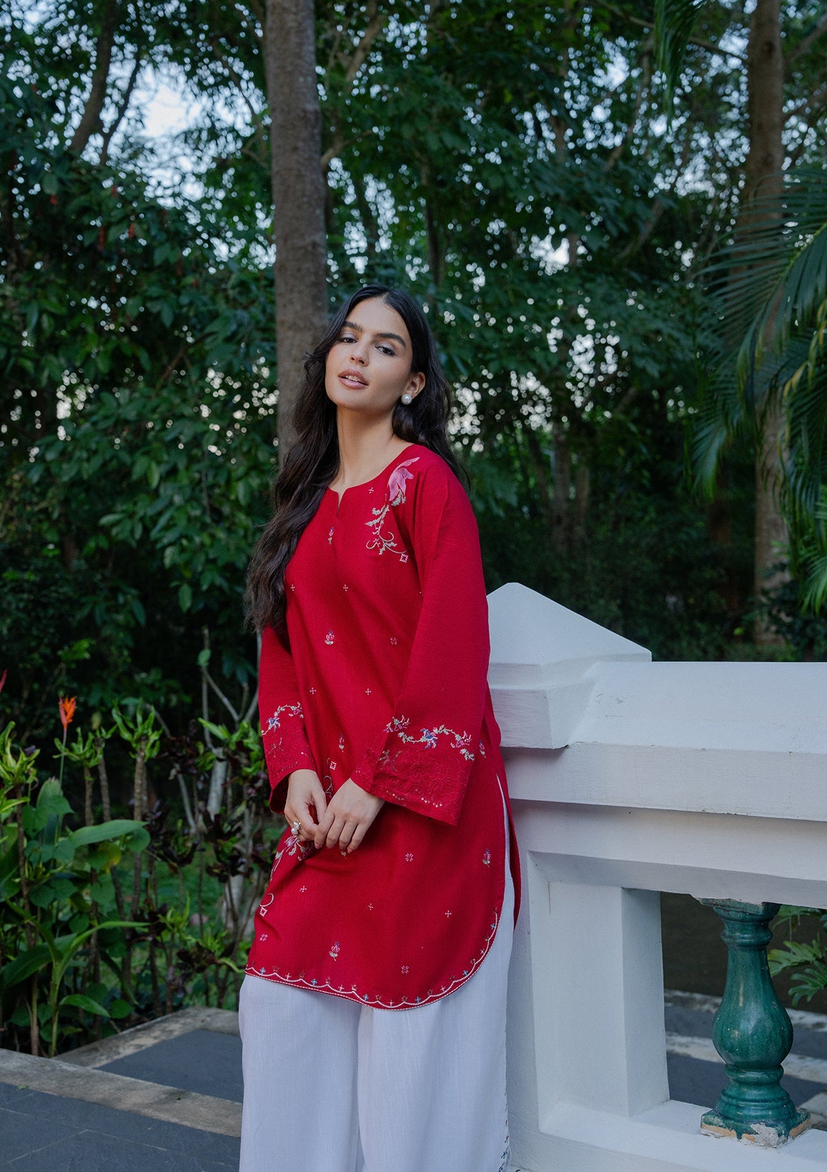 Embroidered Khaddar BT006982-RED