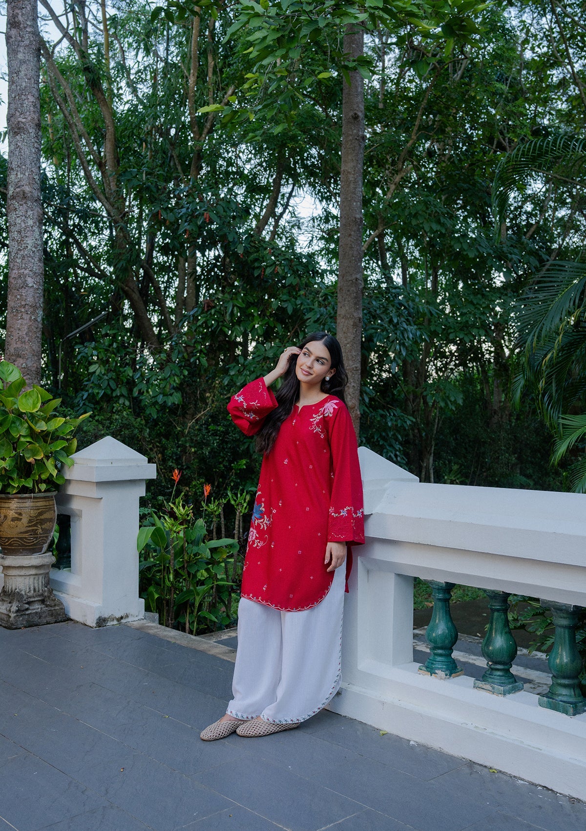 Embroidered Khaddar BT006982-RED