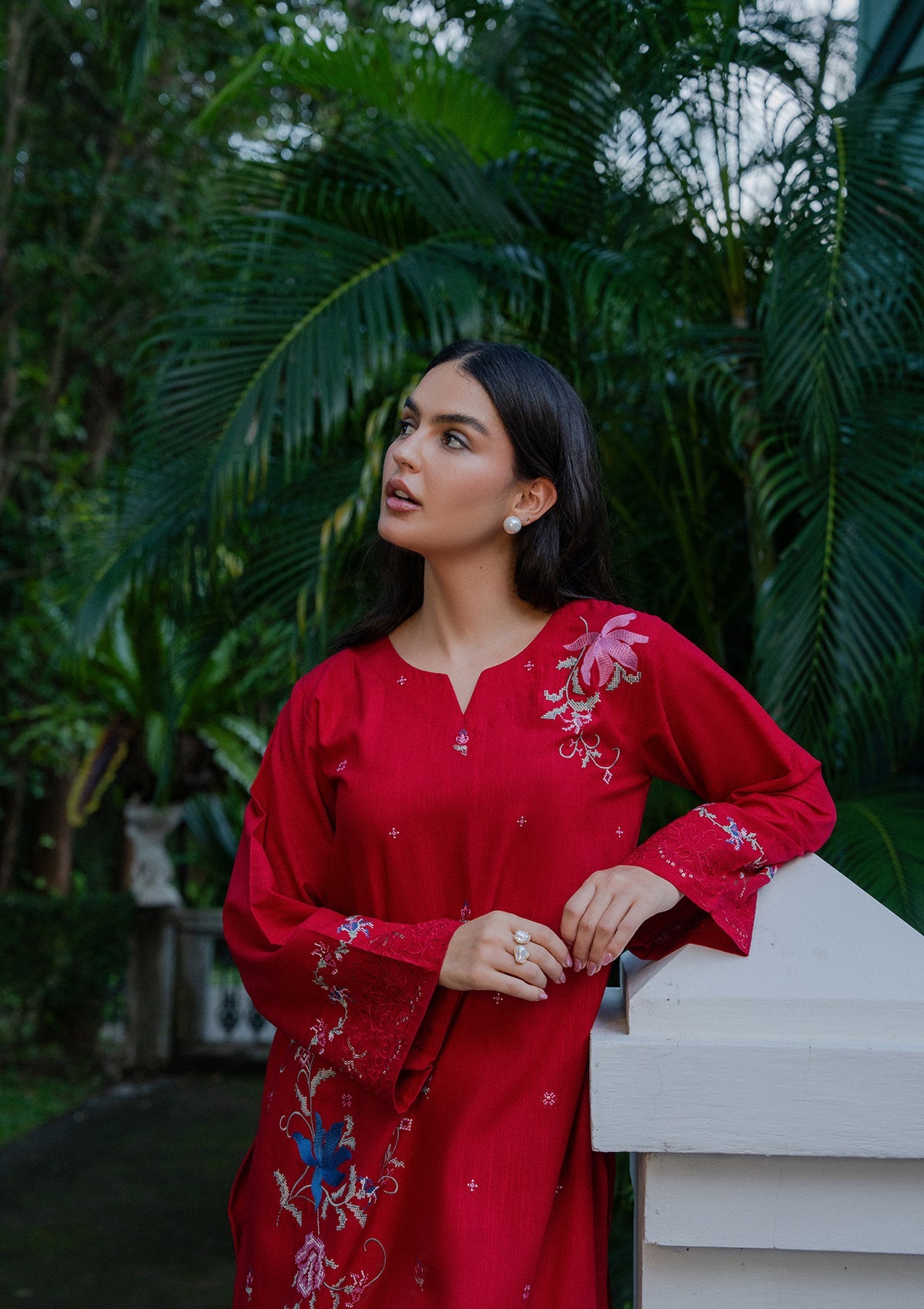 Embroidered Khaddar BT006982-RED