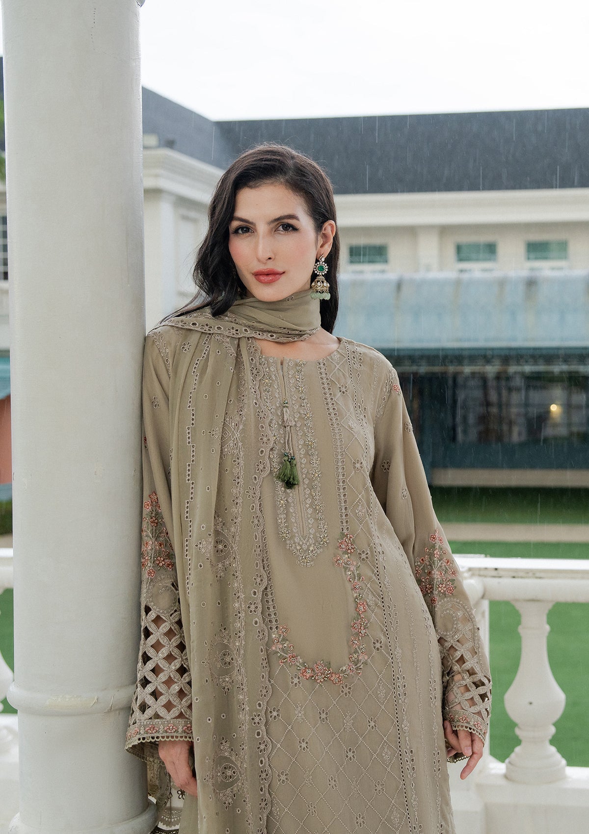 Embroidered Chiffon BT006979-BRW