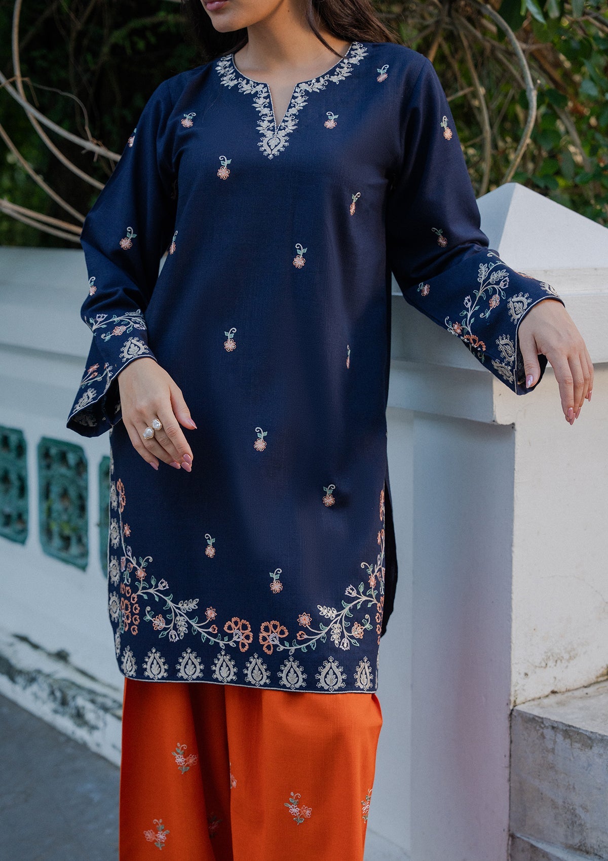 Embroidered Khaddar BT006931-NVB