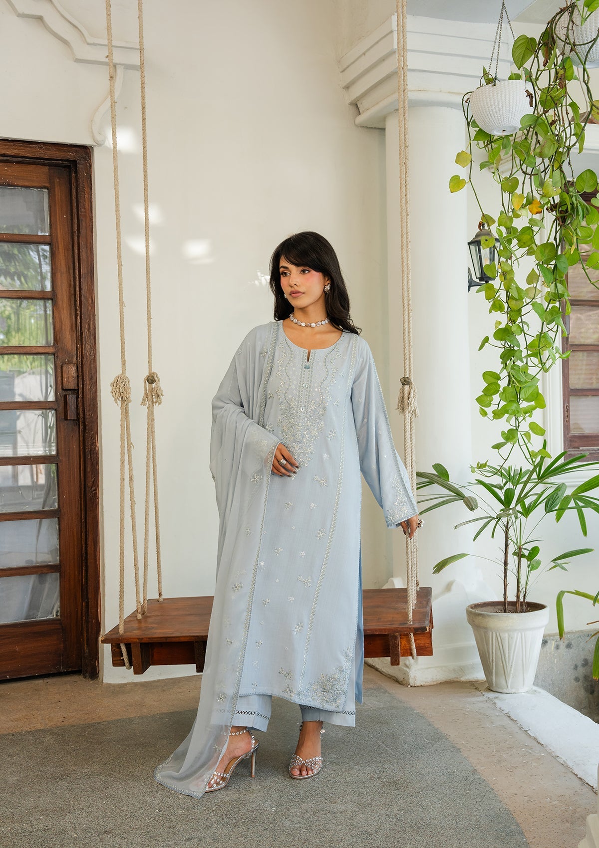 LUXURY Embroidered LAWN BT006604-SBL