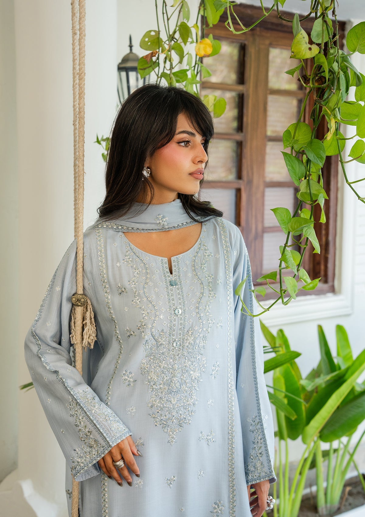 LUXURY Embroidered LAWN BT006604-SBL