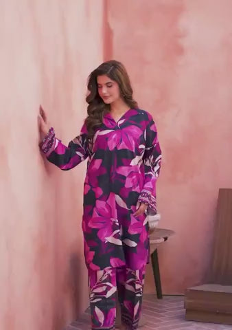PRINTED VISCOSE LAWN BT006685-BPK