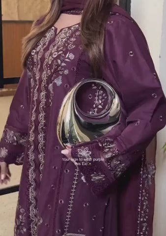 LUXURY Embroidered LAWN BT006719-MRN